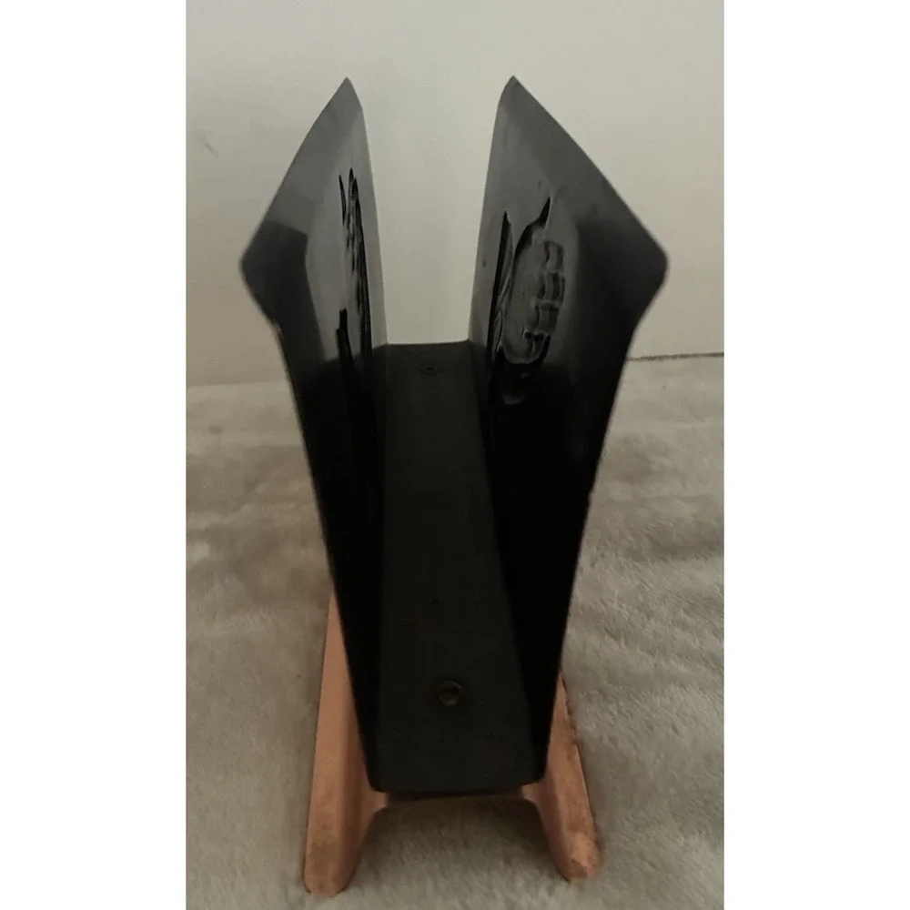 Vintage Copper Craft Napkin Holder Mail Letter  Praying Hands 7x4